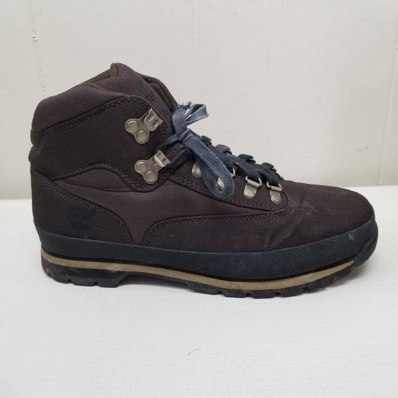 Timberland 9.5 Brown High Top Boots Chunky Grunge‎ Hiking Work main image 11